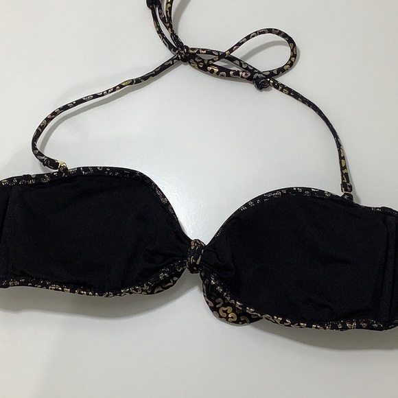 Victoria’s Secret bandeau metallic animal print bikini top size Medium EUC - Picture 5 of 11